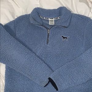 PINK teddy quarter zip